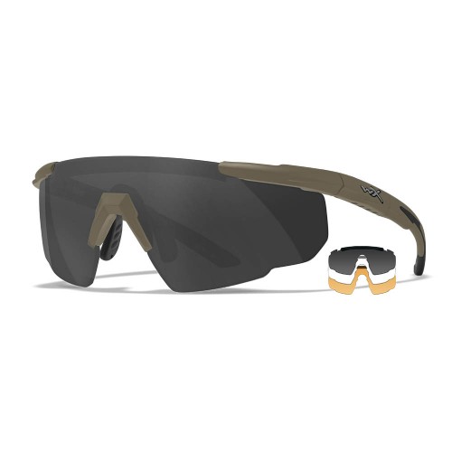 Wiley X Saber Advanced Kit (Tan), Wiley X are regarded as the pinnacle of safety glasses, offering unparalleled protection, without compromising on style